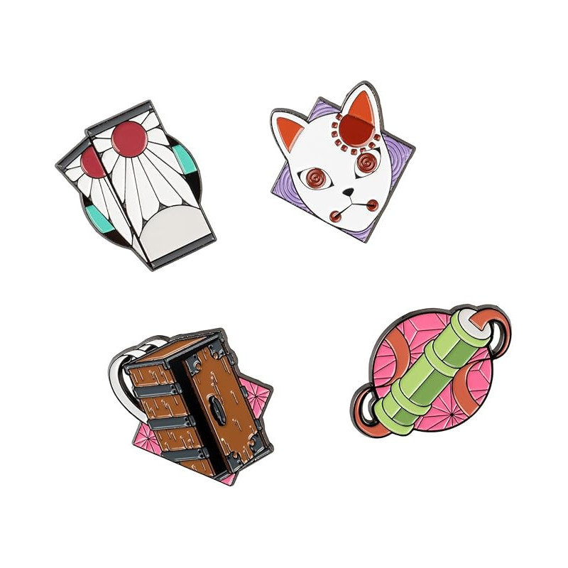 Demon Slayer (Kimetsu no Yaiba) - Pack de 4 pins Nezuko & Tanjiro