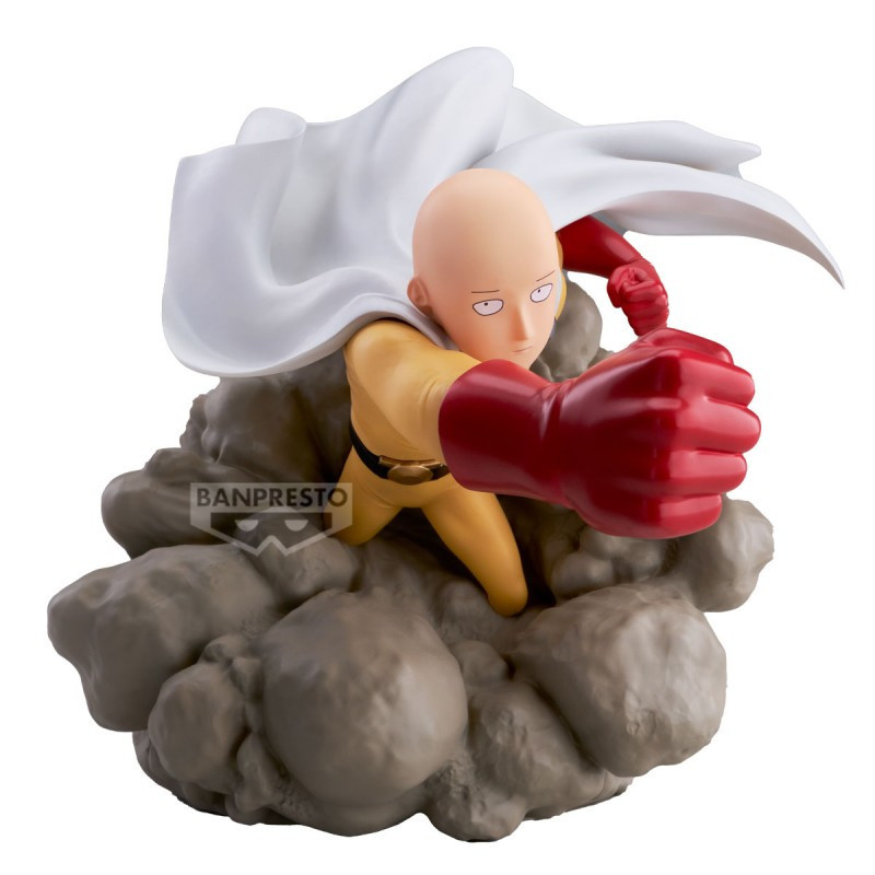 Figurine Saitama One Punch Man 15 Cm - Visages Interchangeables Et Articulations Mobiles - Décoration Bureau PVC