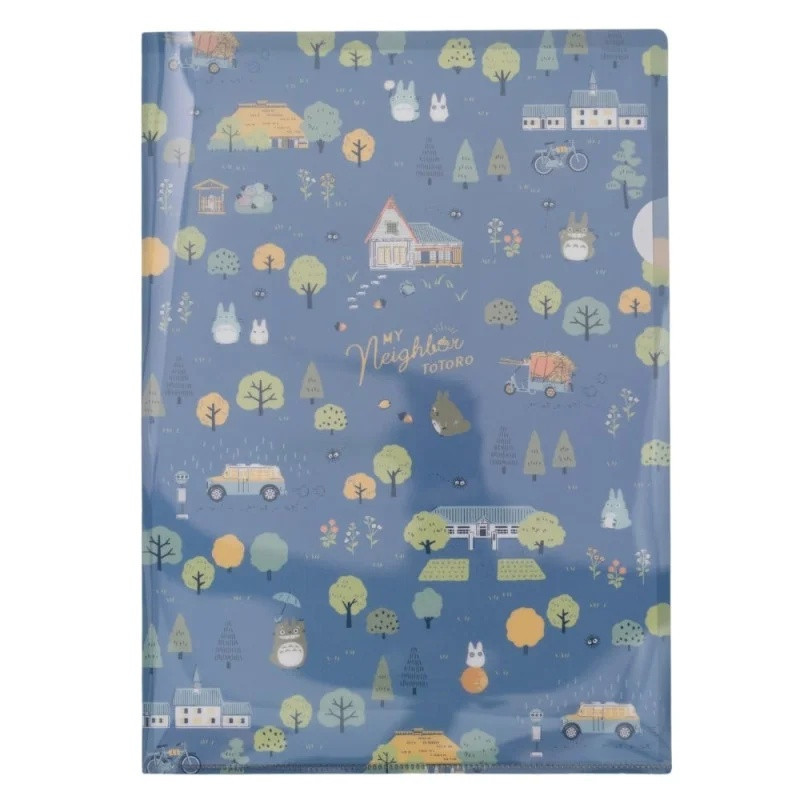 Mon Voisin Totoro - Chemise dossier A4 Totoro Forêt couleur foncée