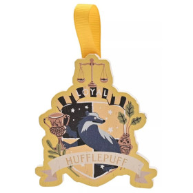 Harry Potter - Ornement en bois Hufflepuff