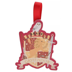 Harry Potter - Ornement en bois Gryffindor