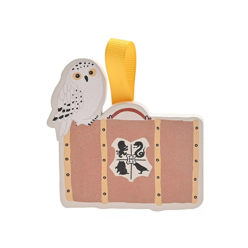 Harry Potter - Ornement en bois Hedwige et valise