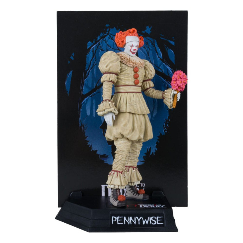 IT : Welcome to Derry - Statue PVC Movie Maniacs Pennywise (Flashback) (Gold Label) 16 cm en pied