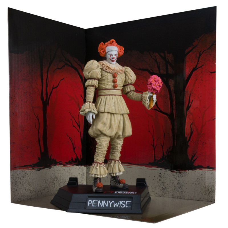 IT : Welcome to Derry - Statue PVC Movie Maniacs Pennywise (Flashback) (Gold Label) 16 cm avec décor