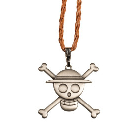 One Piece - Collier avec pendentif 3D Skull Jolly Roger Luffy