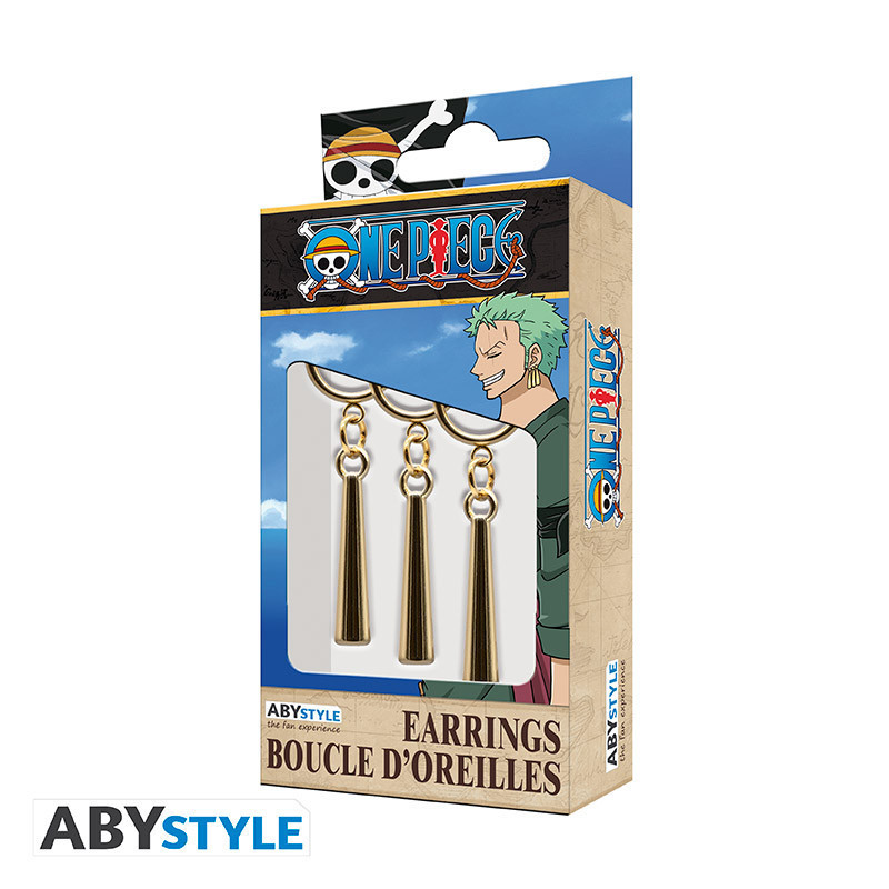 Set de 3 Boucles d’Oreilles Zoro One Piece – officiel ABYstyle