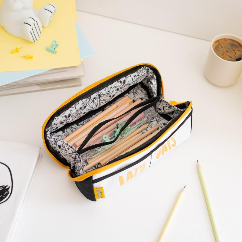 Trousse double Snoopy Lazy Days 21x8x8 cm – Peanuts Officielle