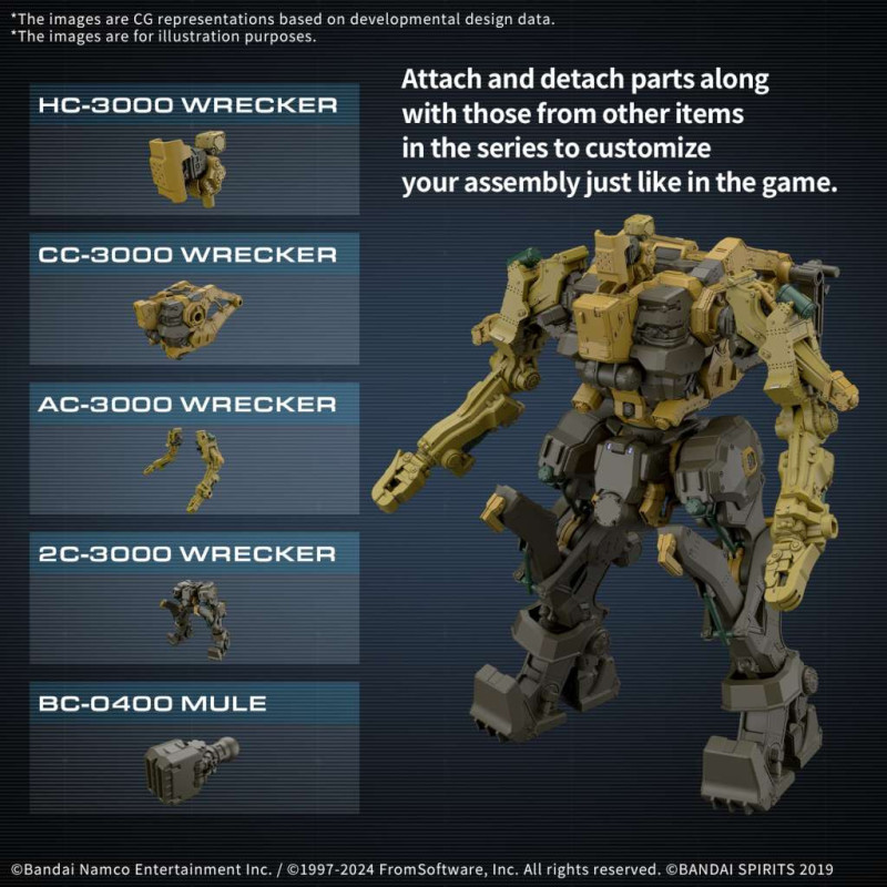 Model kit Bandai – 30 MM Armored Core RAD-CC-3000 Wrecker Milk Tooth