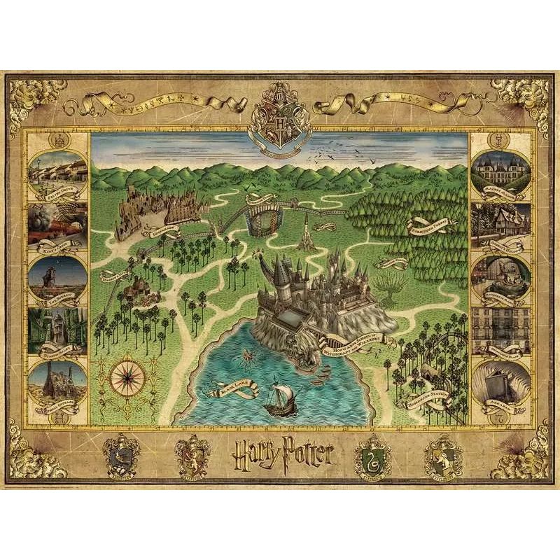 Harry Potter - Puzzle Carte de Poudlard (1500 pièces)