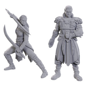 Dungeons & Dragons: Baldur's Gate 3 - Figurines miniatures à peindre Jaheira & Halsin