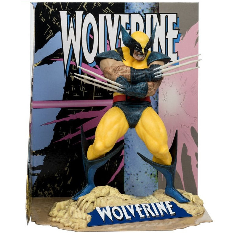 Figurine Wolverine 1:10 avec scène décor – McFarlane Toys Marvel