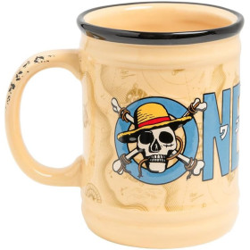 One Piece (Netflix) - Mug 350 ml en relief Jolly Roger Luffy