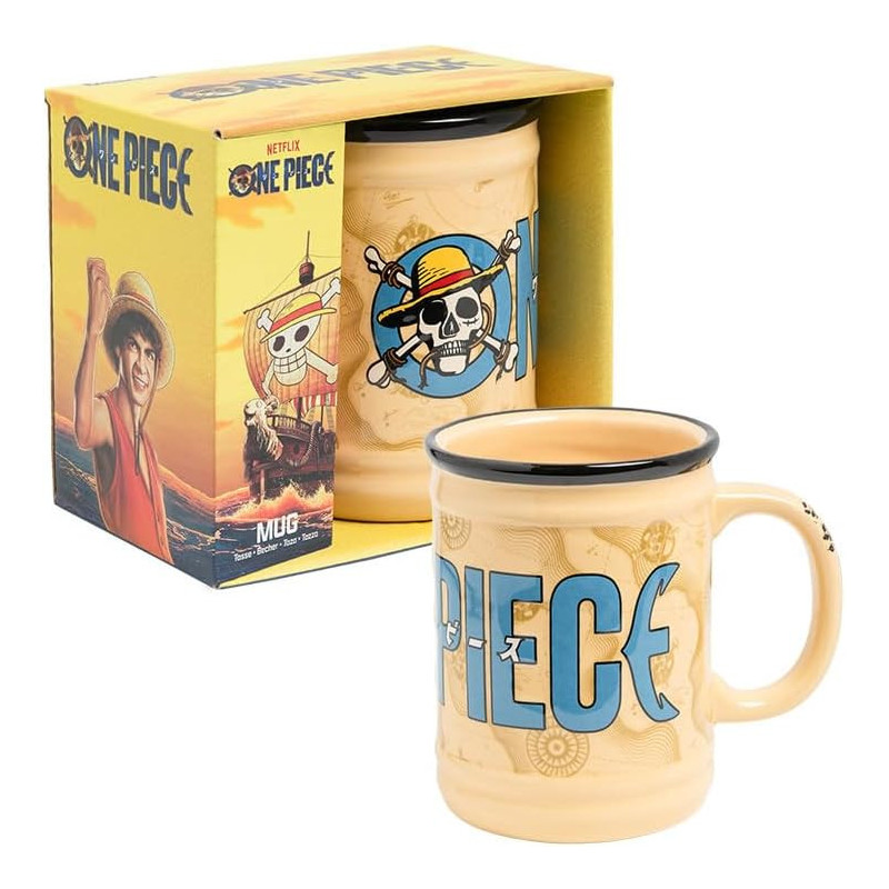 Mug 350 ml en relief Jolly Roger Luffy – One Piece officiel