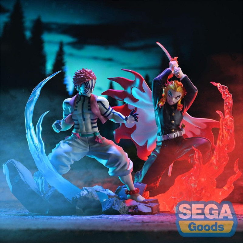 Demon Slayer: Kimetsu no Yaiba - Set de 2 figurines Xross Link Kyojuro Rengoku vs Akaza