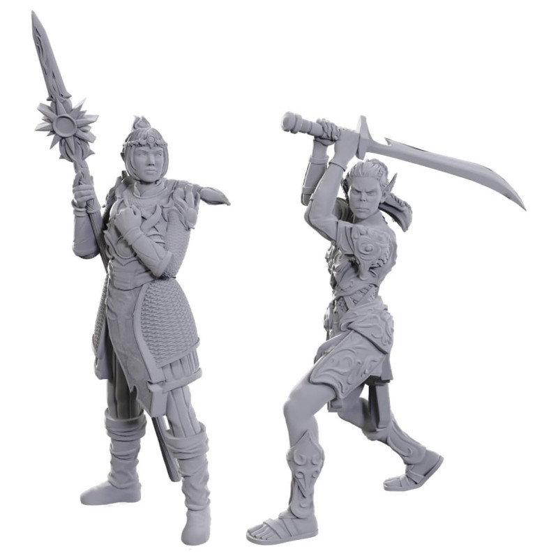 Dungeons & Dragons: Baldur's Gate 3 - Figurines miniatures à peindre Lae'zel & Shadowheart