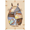 Théâtre de papier Style bois Silhouette Totoro Gris – Ghibli par Ensky