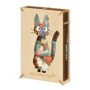 Kiki la Petite Sorcière - Théâtre de papier style bois Silhouette de Jiji
