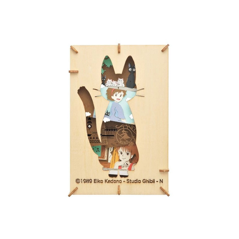 Théâtre de papier Style bois Silhouette Jiji – Kiki la petite sorcière