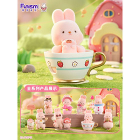Momo Bunny - Petite figurine floquée Strawberry Town 1 EXEMPLAIRE ALEATOIRE
