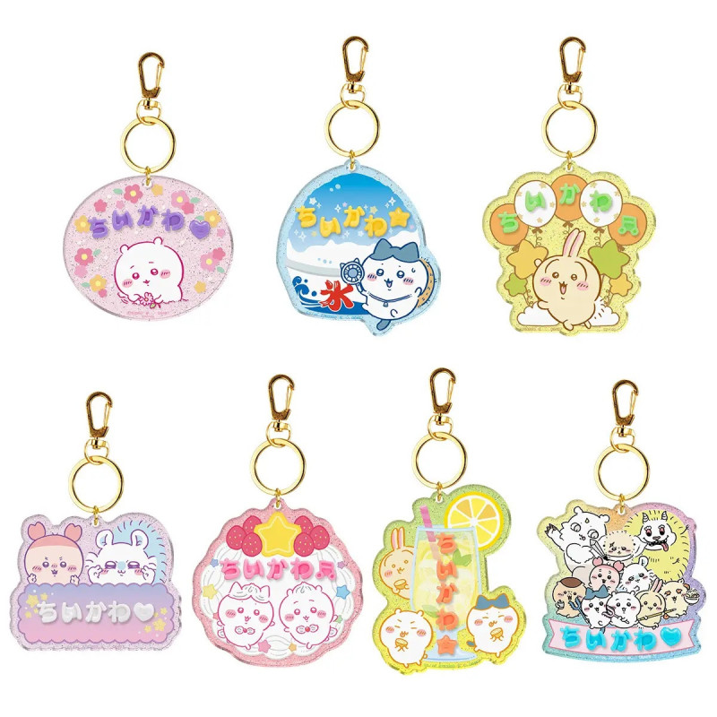 Chiikawa - Porte-clé Pachipachi Deco Name 1 EXEMPLAIRE ALEATOIRE
