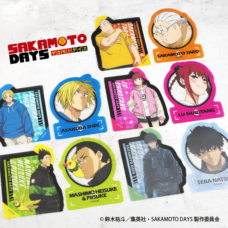 Pack de 2 stickers Sakamoto Days Clear – F-Toys