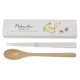 Pokémon - Paire de baguettes et cuillère avec étui Pikachu Dash