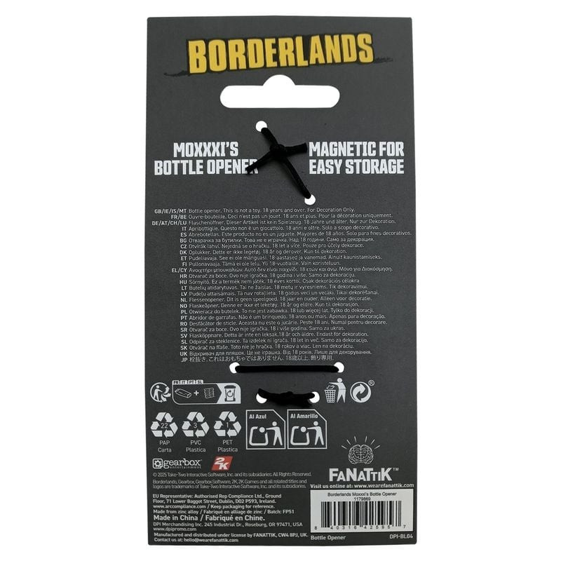Ouvre-bouteille Mad Moxxi Borderlands – Fanattik Officiel