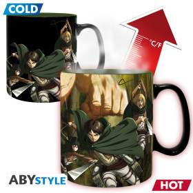 L'Attaque des Titans - Mug 460 ml thermo-réactif Eren vs Titans