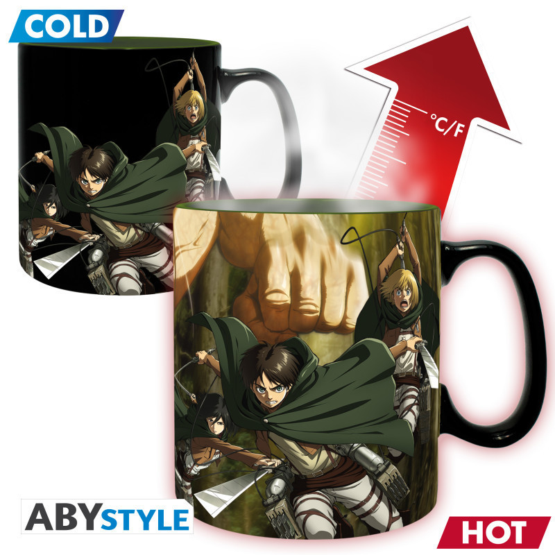 L'Attaque des Titans - Mug 460 ml thermo-réactif Eren vs Titans