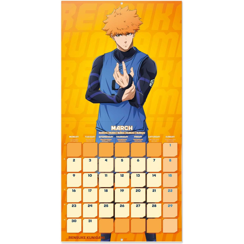 Calendrier Blue Lock 2026 – Licence officielle