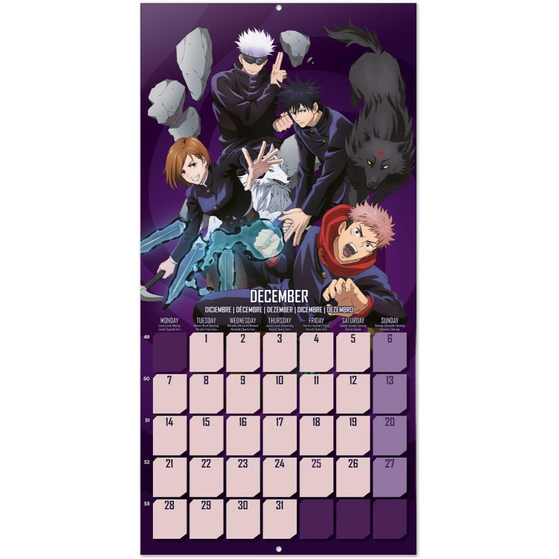 Calendrier Jujutsu Kaisen 2026 – Licence officielle