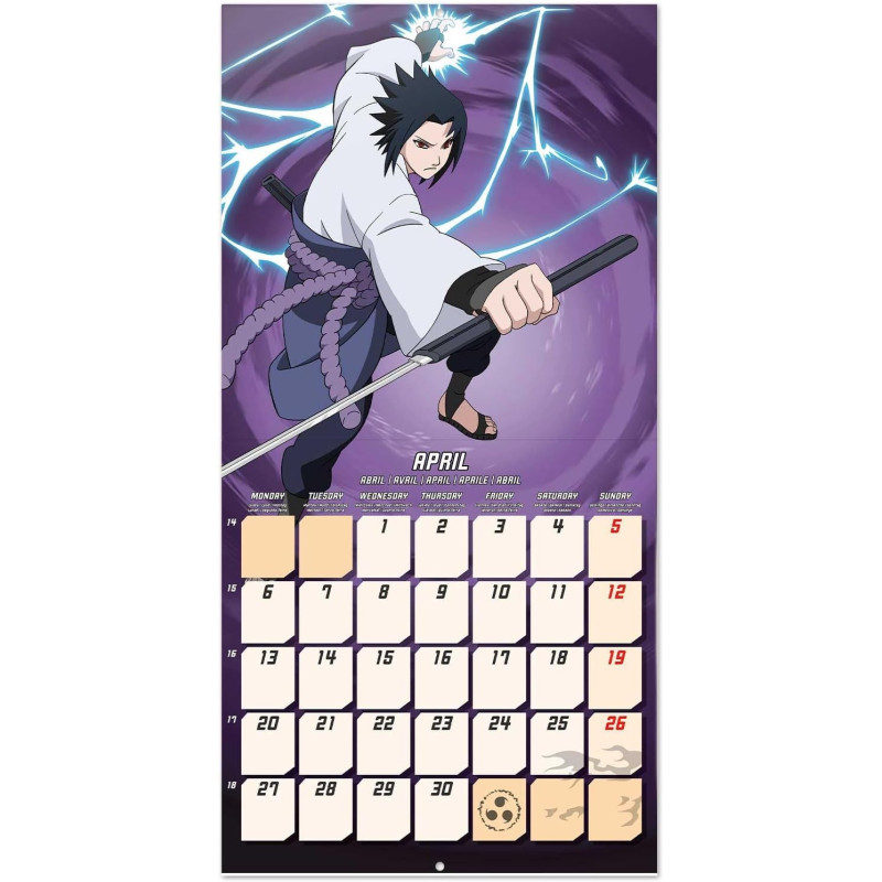 Calendrier Naruto Shippuden 2026 – Licence officielle