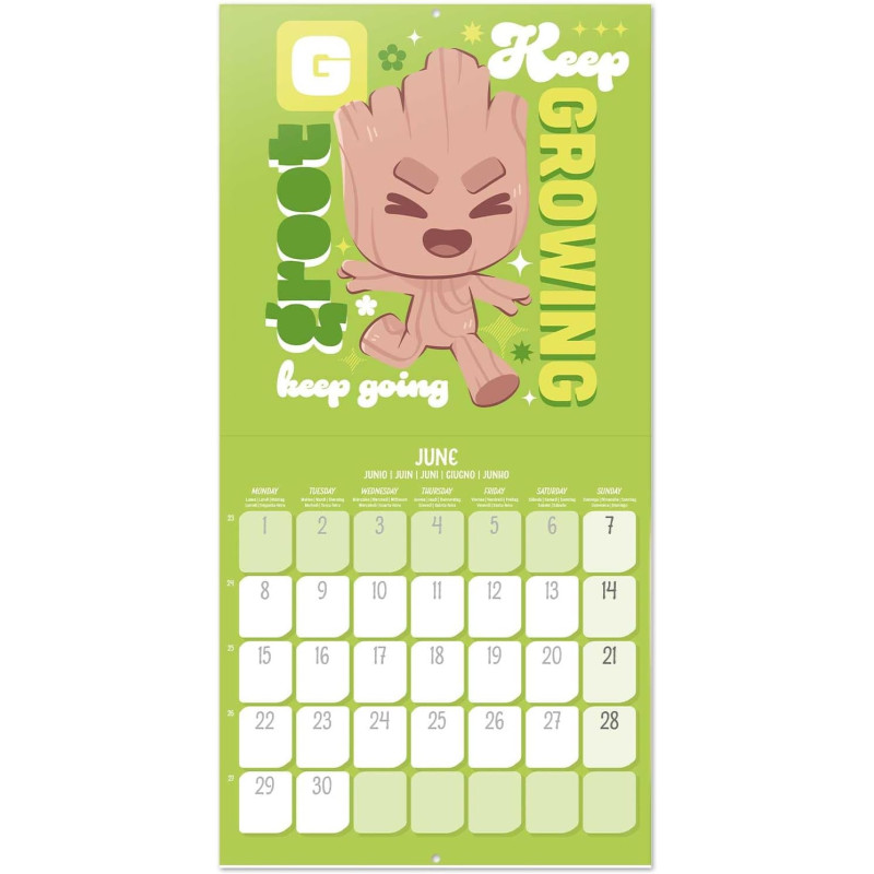 Calendrier Marvel Groot 2026 – Licence officielle