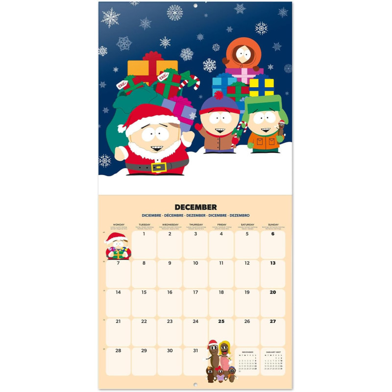 Calendrier South Park 2026 – Licence officielle