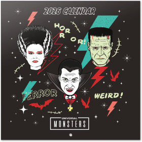 Calendrier Universal Monsters 2026 – Licence officielle