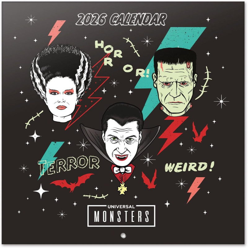 Calendrier Universal Monsters 2026 – Licence officielle