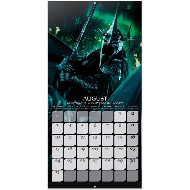 Calendrier Lord of the Rings 2026 – Licence officielle