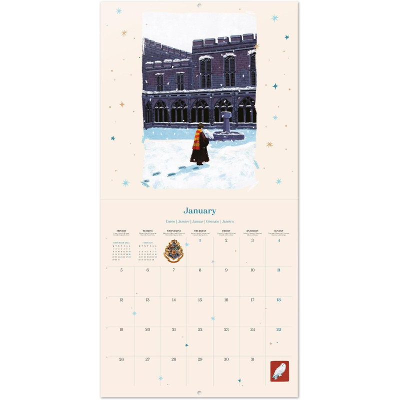 Calendrier Harry Potter Dessins 2026 – Licence officielle