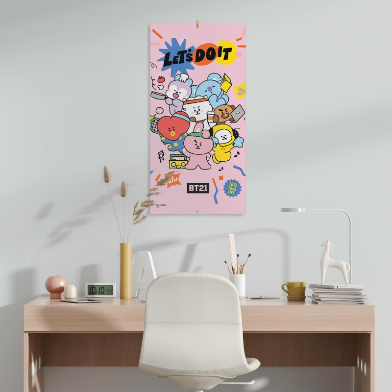 Calendrier BT21 Line Friends 2026 – Licence officielle