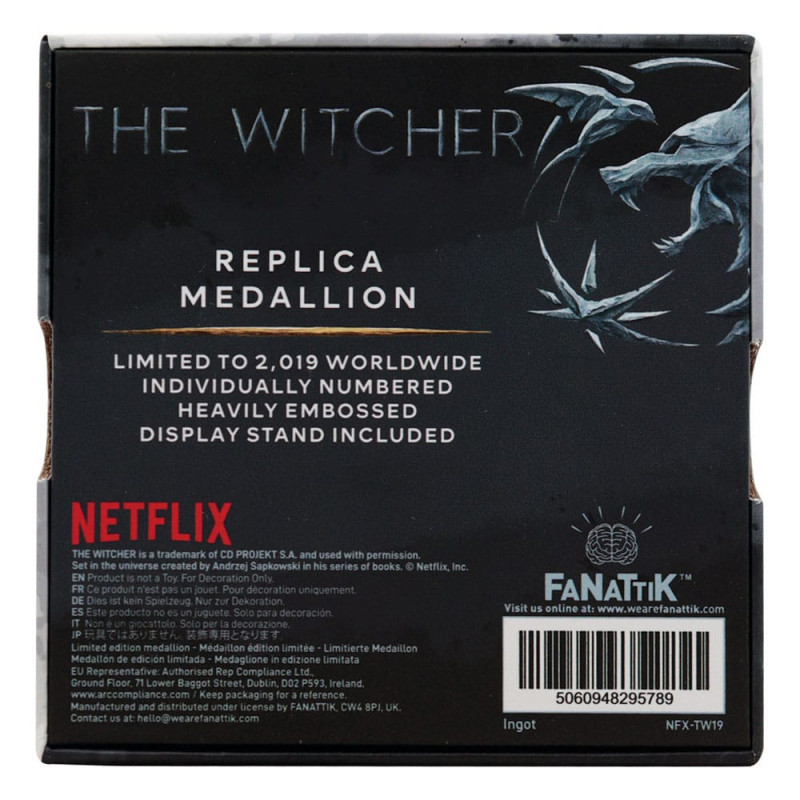 Médaillon Geralt The Witcher – Réplique Limitée 65 mm