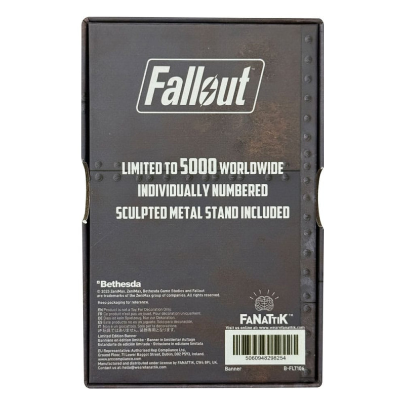 Fallout Mini Bannière Métal Brotherhood of Steel 5000 ex – Fanattik