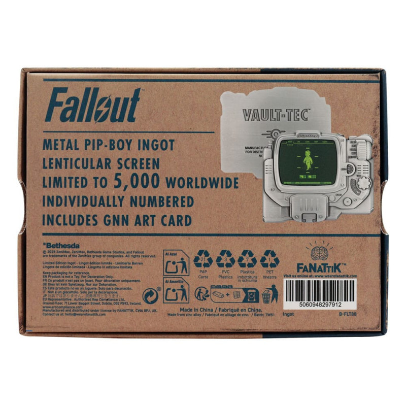 Lingot Lenticulé Pip-Boy Fallout 80 x 94 mm 5000 ex – Fanattik