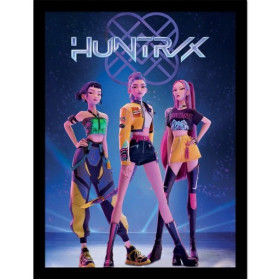 KPop Demon Hunters - Poster encadré Huntrix (30 x 40 cm)