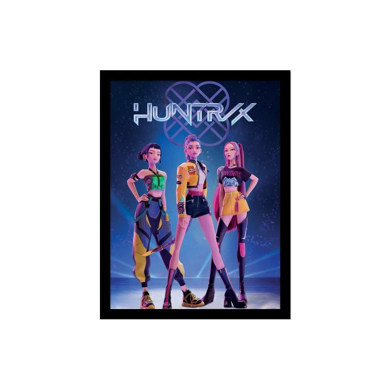 KPop Demon Hunters - Poster encadré Huntrix (30 x 40 cm)