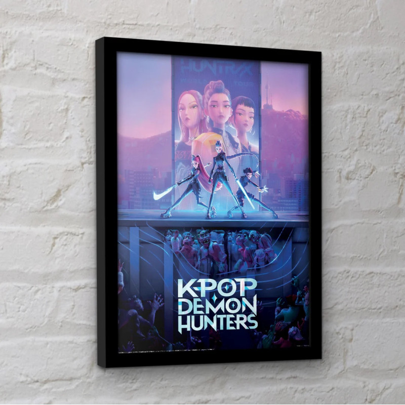 Poster encadré KPop Demon Hunters Movie Key Art 30x40 cm – Officiel