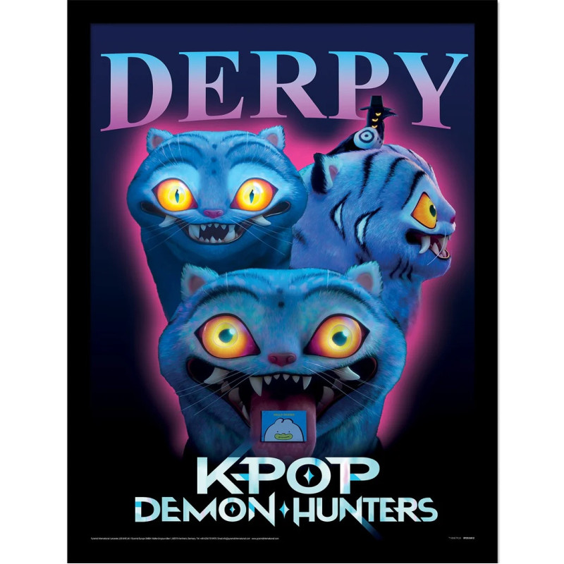 KPop Demon Hunters - Poster encadré Derpy (30 x 40 cm)