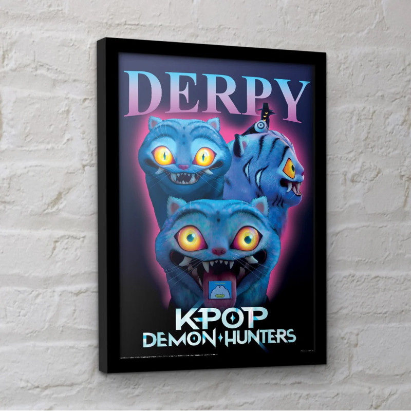 Poster encadré KPop Demon Hunters Derpy 30x40 cm – Officiel