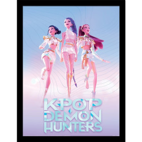 KPop Demon Hunters - Poster encadré Trio (30 x 40 cm)