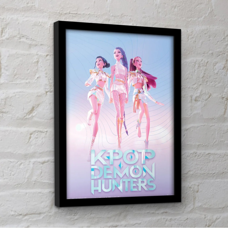 Poster encadré KPop Demon Hunters Trio 30x40 cm – Officiel