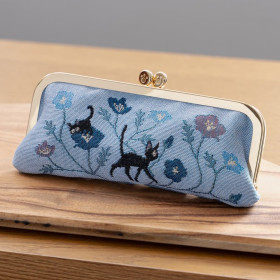 Kiki la Petite Sorcière - Porte-monnaie Jiji Fleurs Bleues